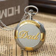 Reloj de bolsillo vintage con engranajes huecos y números romanos, gran regalo para el padre, el mejor papá, te amo papá, piezas de reloj mecánico, gran reloj de bolsillo mecánico antiguo