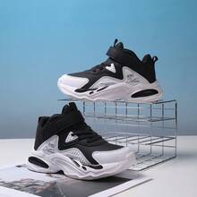 青少年/青年款魔术贴搭扣真皮篮球鞋，设计