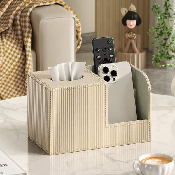 Caja de pañuelos de control remoto y de alta gama para escritorio, dispensador de pañuelos creativo para sala de estar, dormitorio y mesa de centro del hogar