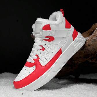 Nuevas botas de nieve de moda casuales para hombre, con suela resistente al desgaste, de alta parte superior con cordones, versátiles para exteriores, talla grande