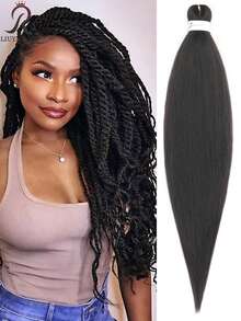 Estensioni per capelli all'ingrosso, trecce in fibra sintetica pre-stirata con effetto ombre yaki