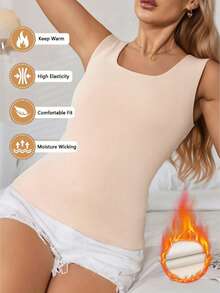 4pcs Women's Warm Pullover Sweaters - Thermal Lined Sleeveless Tops, Suitable For Winter, Soft & Fitted To Layer Over T-Shirts, Skin-Friendly Fabric, Comfortable All Day - Multicolor - View 9