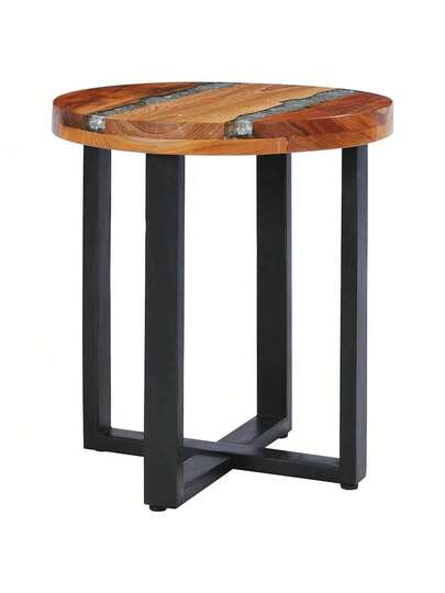 VidaXL Coffee Tafel 40x45 Cm Solid Teak Polyresin view 7
