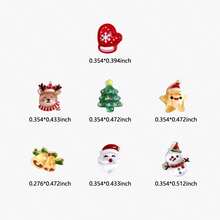 30/50pcs Random Christmas Charm For Jewelry Making, Christmas Tree Nail Art Rhinestone Charms, Christmas Decor, Nail Art Supplies