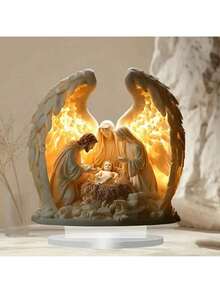 2D Flat, 1pc 0.3 Thickness Elegant Acrylic Christian-Themed Desk Decor With Base - Classic Style Display Sign For Home & Office, Perfect Gift Idea1PC Home Decor Christmas Decorations Room D