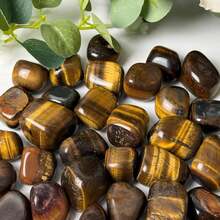 Tiger's Eye Tumbled Stone Tiger Eye Polished Stone Natural Crystal Pocket Stone Gravel Gemstone Pebbles For Vase Filler, Fish Tank Aquarium Gravel, Jewelry Making, Home Office Decoration, Wire Wrapping, Aroma Stone - 0.1lb/0.2lb/0.3lb