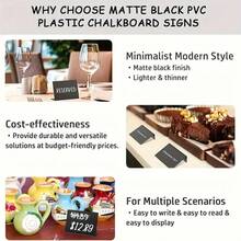 10/20 piezas Etiquetas de pizarra en forma de L, Letreros de pizarra acrílica, Soportes pequeños negros para exhibición de alimentos, Adecuados para tableros de mensajes, bodas, carpas, fiestas de cumpleaños, etiquetado comercial - Multicolor - Ver 8