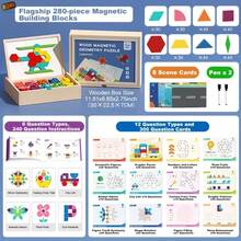 Creative Wooden Magnetic Puzzles, Fun Tangram Puzzle Toys, Puzzle Toys, Children's Toys, Geometry DIY Block Puzzles, Shape Recognition And Fine Motor Skills Training, Birthday Gifts For Boys And Girls, Halloween Christmas Gifts, Educational Toys, Brain Teasers Games, Geometric Shapes, Smooth Edges, Durable Puzzles, Holiday Gifts - 彩色 - 查看 12