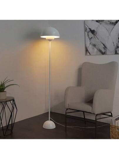 Alpinaluz Classic Wit Nordic Vloer Lamp Parabolic Shade Base, E27 Socket Living Room, Dining Bedroom view 4