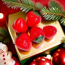 1/4pcs Strawberry Flavored Lip Balm, Enhances Lips Volume, Long-Lasting, Moisturizing, Nourishing, Lip Care, Women's Lip Line Reparing Perfect Christmas, Halloween Gifts - 彩色 - 查看 3