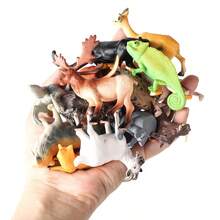 16PCS Simulation Wild Animal Model Toy Set, Hedgehog, Antelope, Wolf, Squirrel Children's Cognitive Toys, Halloween Christmas Party Decoration Gifts - Multicolor - View 5