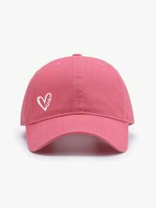 1 Stück Unisex minimalistischer Liebe Herz & Buchstaben Muster Baseball Kappe, geeignet für täglichen Outdoor-Einsatz, Golf, Vintage Lässig Snapback, Mütze mit weichem Oberteil und gebogenem Schirm, Straßen-Paar Geschenk, LKW Fahrer Kappe, Ganzjährig