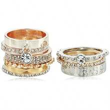 Ring Update Women's Stackable Ring Set Of 9 Multi 7