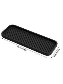 1/2 peças de silicone tornam as bandejas de armazenamento de silicone adequadas para pias de cozinha e banheiros. Bandejas antiderrapantes para lava-louças e bancadas, além de bandejas para gavetas de banheiro. Perfeitas para guardar cosméticos e pequenos acessórios.
