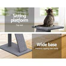 I.Pet Cat Tree Cats Tower Ultimate Scratching Post Pet Bed 82cm Height Grey Pets Scratcher Cardboard Posts Indoor Kittens Wooden Play House Towers And Trees Corner Toys Slide