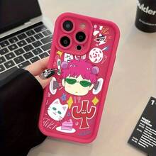 Classic Anime Saiki K Cute Phone Suitable 16 15 14 13 12 11 Pro XR XS X 8 Plus, Soft TPU Back Cover Drop.Phone Cases Phone 17 Gifts Stuff Decoration - 混合顏色 - 查看 3