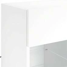 vidaXL Armadio da parete per TV con luci a LED bianco 58,5x30x60,5 cm - Bianco - Visualizzare 11