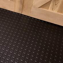 Heavy-Duty Black Rubber Floor Mat, Suitable For Garages, Workrooms And Laboratories - Woven Pattern, Anti-Slip, High-Quality, Storage Room Floor Mat, Textured Surface