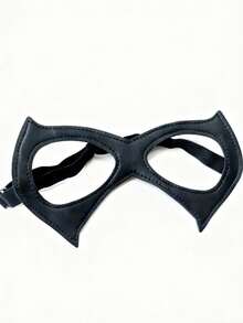1件装女士性感面具眼罩，角色扮演，PU皮革材质，可调节面具，适用于化装舞会、派对、嘉年华、服装道具 - 黑色 - 查看 4
