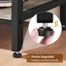 Porte-vêtements avec éère à chaussures, support en bois etétal pour couloir d'entrée, porte-vêtements autoportant, support de couloir sur pied avec éères et 12 crochets, marron rustique GE8I - Gris - Voir 2