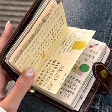 チョコレート5ルーズリーフ手帳高容貌値皮質学生日記帳スケジュール帳手作りノート - チョコレートm5ノート1 - チェックする 5