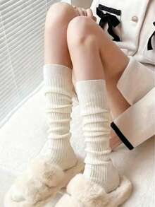 1/2/3 Pairs Women Calf Socks, Sexy Knee HighSocks, Solid Color Long Boot Socks For Spring, Summer,Autumn.Warm Calf Socks,Fall