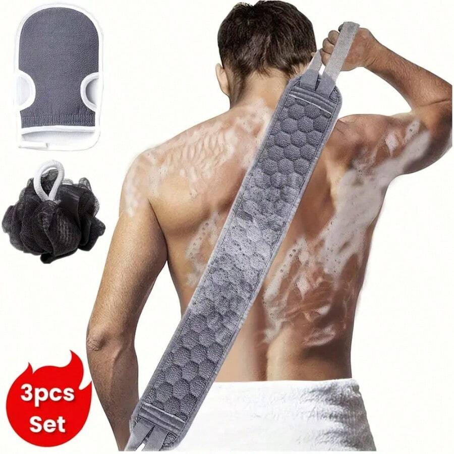 Lưới tắm bọt biển - Làm sạch sâu và trẻ hóa da - Bộ 3 miếng - Nhiều màu - Xem 1
