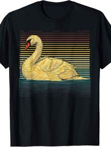 Cool Swan For  Wo Swans Bird Animal Lover Waterfowl T-Shirt - 款式30 - 查看 1