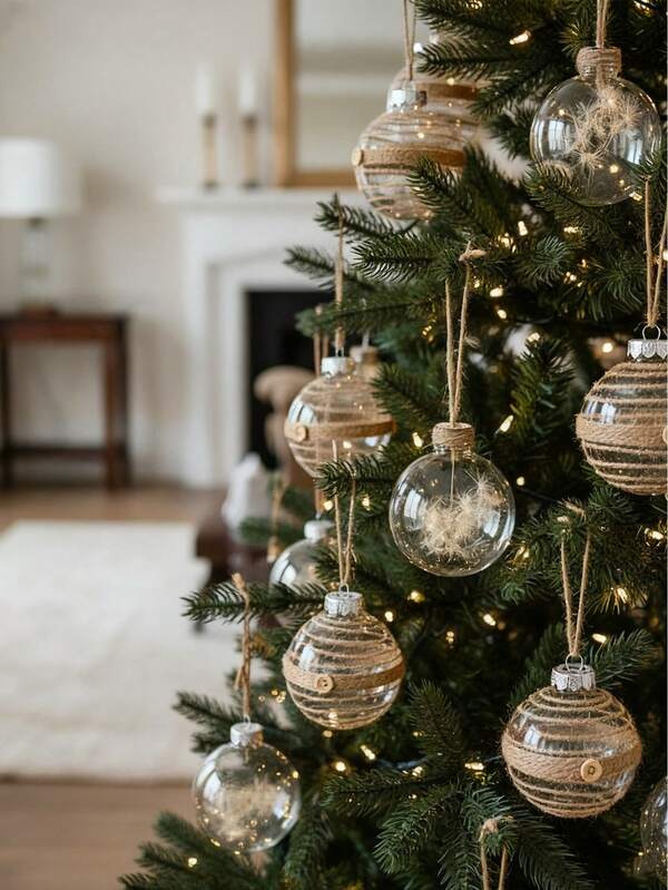 8 cm (3,14 Zoll) Weihnachtskugeln, 6 Stück/Set handgefertigte geflochtene Weihnachtskugeln Dekorationen, elegante Weihnachtskugeln, schöne und strukturierte Weihnachtsdekorationen, hochwertige Weihnachtsgeschenke, beste Wahl für Weihnachtsgeschenke und Winterraumdekoration