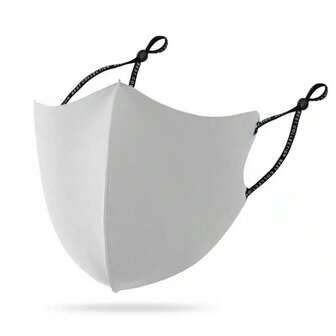 1pc Versatile Solid Color Face Mask, Autumn/Winter