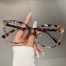 2025 New Retro Women's Fashion Eye Style Dress-Up Glasses, Design Colorful Frame Non-Prescription Glasses UQSU - Đỏ - Xem 6