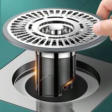 1 pieza Desagüe de acero inoxidable con función de eliminación de olores y prevención de plagas, disponible en varios colores - Adecuado para baño, ducha y fregadero de cocina, anti-obstrucción, protege el fregadero, diseño minimalista, solución de drenaje moderna, material resistente a la corrosión, drenaje de alta calidad, tapa de desagüe que elimina olores, solución de plomería, renovación del hogar