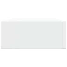 vidaXL 2 Stück Wandregale Mit Schubladen, Weiß, 40x23,5x10 Cm, MDF - White - View 8