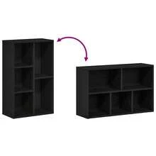 vidaXL Bücherregal Schwarz Eichen-Optik 50x25x80 cm Holzwerkstoff