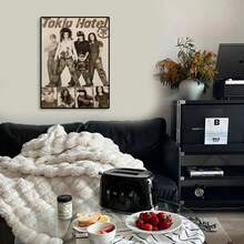1 pieza Póster de lienzo de la banda de rock Tokio Hotel - Impresión artística sin marco para decoración moderna del hogar y oficina, perfecto para dormitorio y sala de estar, ideal para la decoración de la habitación