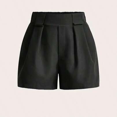 Short Feminino Alfaiataria Casual Cintura Alta