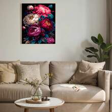 1pc DIY Adult Canvas Acrylic Digital Oil Painting Kit, Frameless Acrylic Digital Oil Painting Set, Adult Digital Oil Painting, Painting Set, Adult Oil Painting By Numbers, Adult Hobby And Craft, Birthday, Thanksgiving, Christmas Gift For Mom, Grandma, Neighbor, Friend, Home Decor Set - Multicolor - View 5