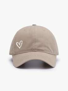 1 Stück Unisex minimalistischer Liebe Herz & Buchstaben Muster Baseball Kappe, geeignet für täglichen Outdoor-Einsatz, Golf, Vintage Lässig Snapback, Mütze mit weichem Oberteil und gebogenem Schirm, Straßen-Paar Geschenk, LKW Fahrer Kappe, Ganzjährig