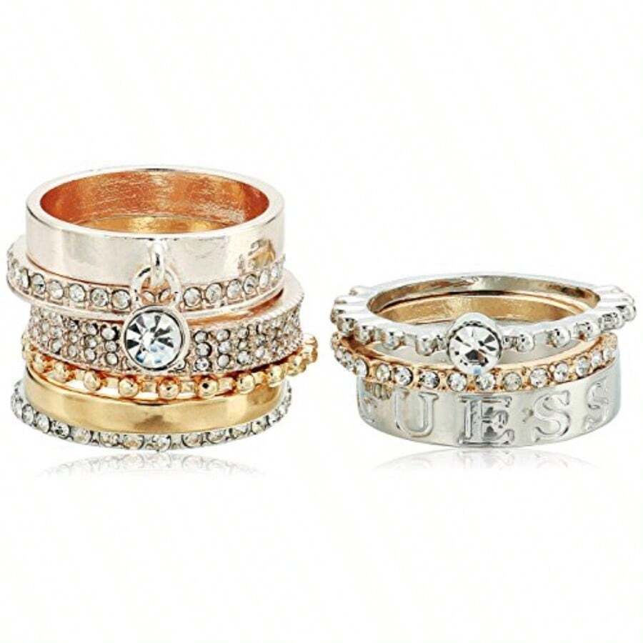 Ring Update Women's Stackable Ring Set Of 9 Multi 7