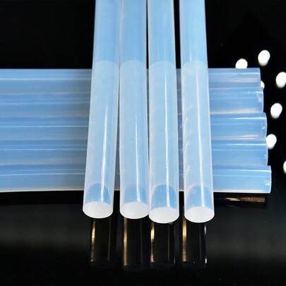 50pcs Transparent Hot Melt Glue Sticks, DIY Craft Adhesive Suitable For Glue Gun, Office And Home Use, Industrial Glue Sticks