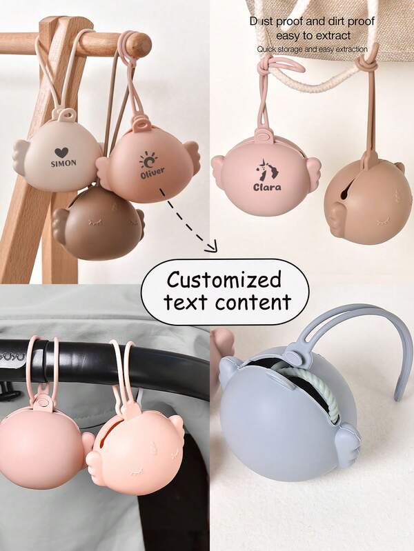 1 capa de chupeta de silicone personalizada, design de unicórnio de desenho animado, antipoluição, antipoeira, antiqueda, portátil, presente personalizado para homens e mulheres