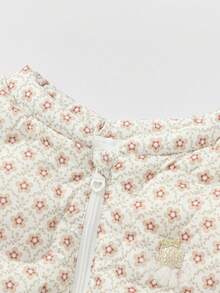 Balabala 女婴A字型羽绒背心，2025年冬季商场版，温暖可爱的外套 - 白咖色調 - 查看 3