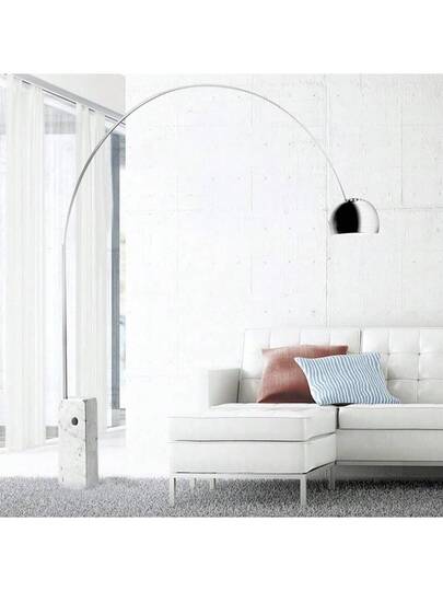 Alpinaluz "ARABELLA" Vloer Lamp Stainless Steel Arch Wit Marble Base Height 240 Cm, Width 220 E27 view 4