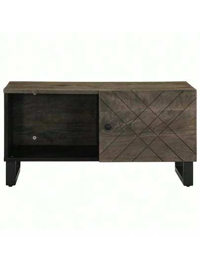 VidaXL Coffee Tafel 80x50x40 Cm Solid Mango Wood Zwart view 4