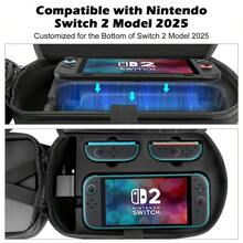 Large Capacity Carrying Case For Nintendo Switch 2 (2025), Adjustable Shoulder Strap And Removable Buckle, Hard Shell Sling Bag With Thickened Lining, Full Protection For Console & Accessories, Portable Crossbody Bag For Travel And Daily Use - Xám - Xem 5
