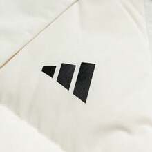 Adidas W 3S MID D JKT Cotton Down Jacket, 80% Duck Down, Loose Fit, Long Style, Women's Casual Wear, Jogging - Hanyu White/Black - View 4