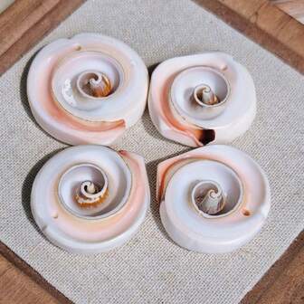 4/8PCS Perforated Heart Round Plate Screw | Rotating Shape 0.7-1inch Suitable For Handmade DIY Home Decoration Pendant&Accessory Bracelet Material - Fish Tank Aquarium Landscape Decoration Christmas Tree Hanging Decoration Shell Wind Chime