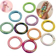 5pcs Colorful 25mm Spring Keychain In Colors - Perfect For DIY Crafts, Bag Charms & More