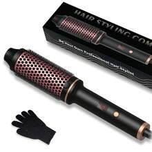 Ferro arricciacapelli multiuso da 38 mm con doppio elemento riscaldante PTC, 65 W, 120-200 °C, portatile per i viaggi, crea ricci rapidamente, regalo perfetto per le feste