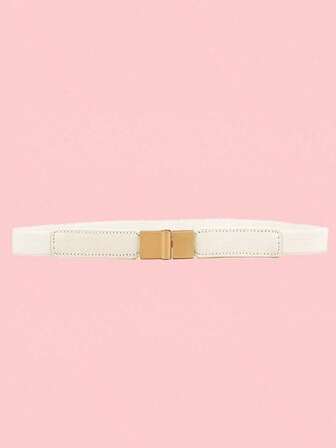 1 st damresårbälte, midjebälte med champagneguldfärgat spänne, elastiskt midjeband med rosett, mångsidigt moderiktigt midjebälte för klänning, tröja, jacka, elegant midjebälte med legeringsspänne för kvinnor